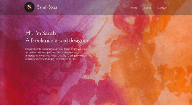 Sarah’s portfolio – concept 3